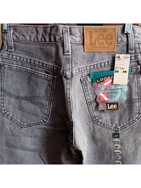 Vintage Jeans 28x28 Jeans NEW NWT Loose Fit Tapered Pewter Acid Mens Lee 1980's